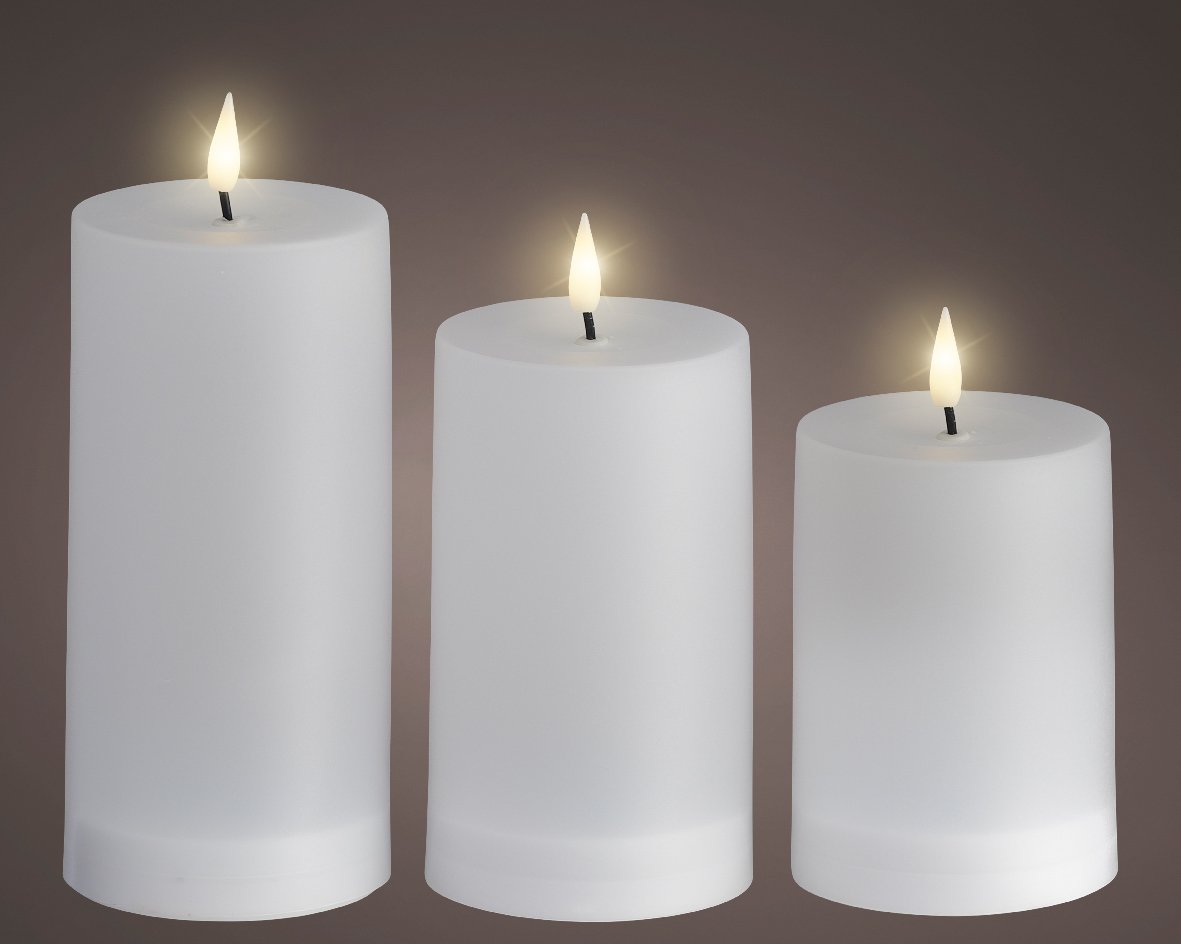 PRESENTATION CANDLES 3PK WHITE