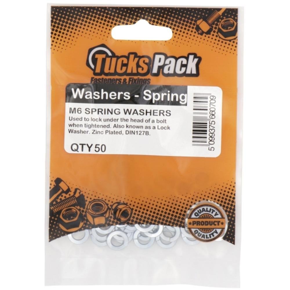 Tucks M8 Heavy Pattern Spring Washer Zinc Plated