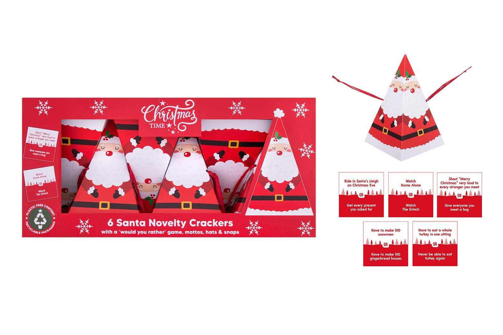 SANTA NOVELTY CRACKERS 6''