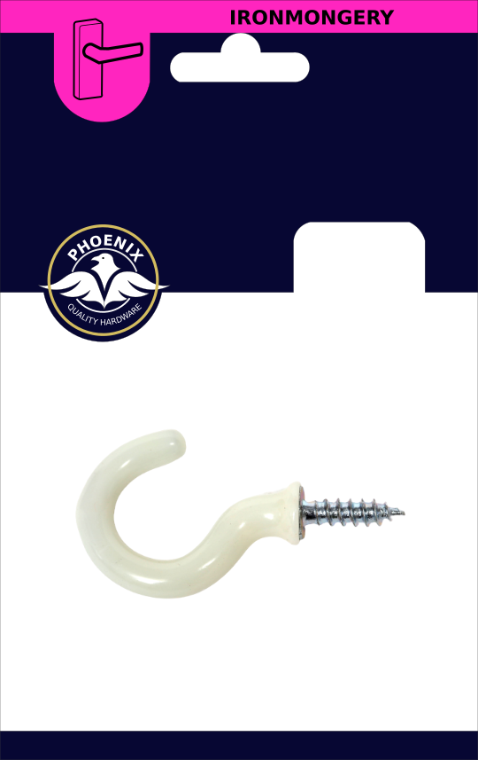 1.1/4" CUP HOOK WHITE (4)